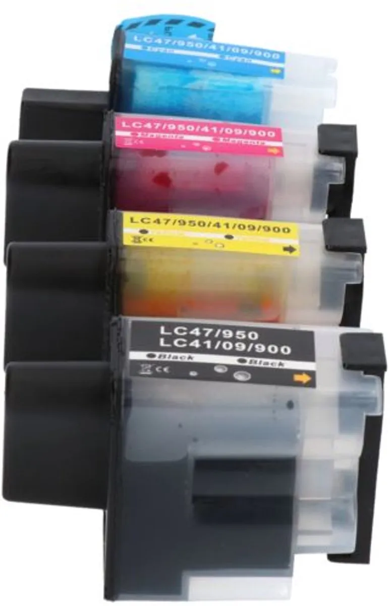 PrintAbout LC-900BK-PA2 Inktcartridge - 4 Kleuren - 1.900 pagina's