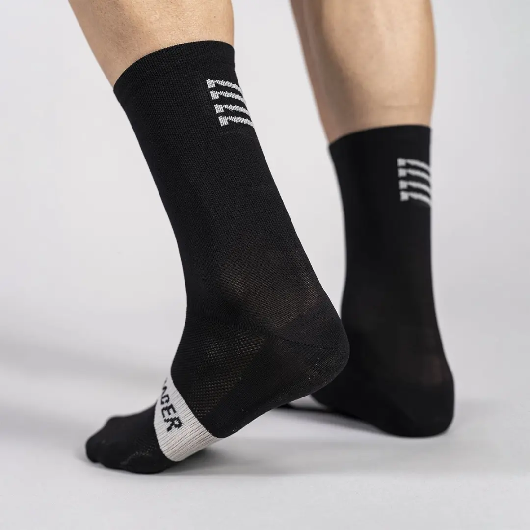 Bioracer Fietssokken Zomer Unisex - Zwart - Maat 39-41