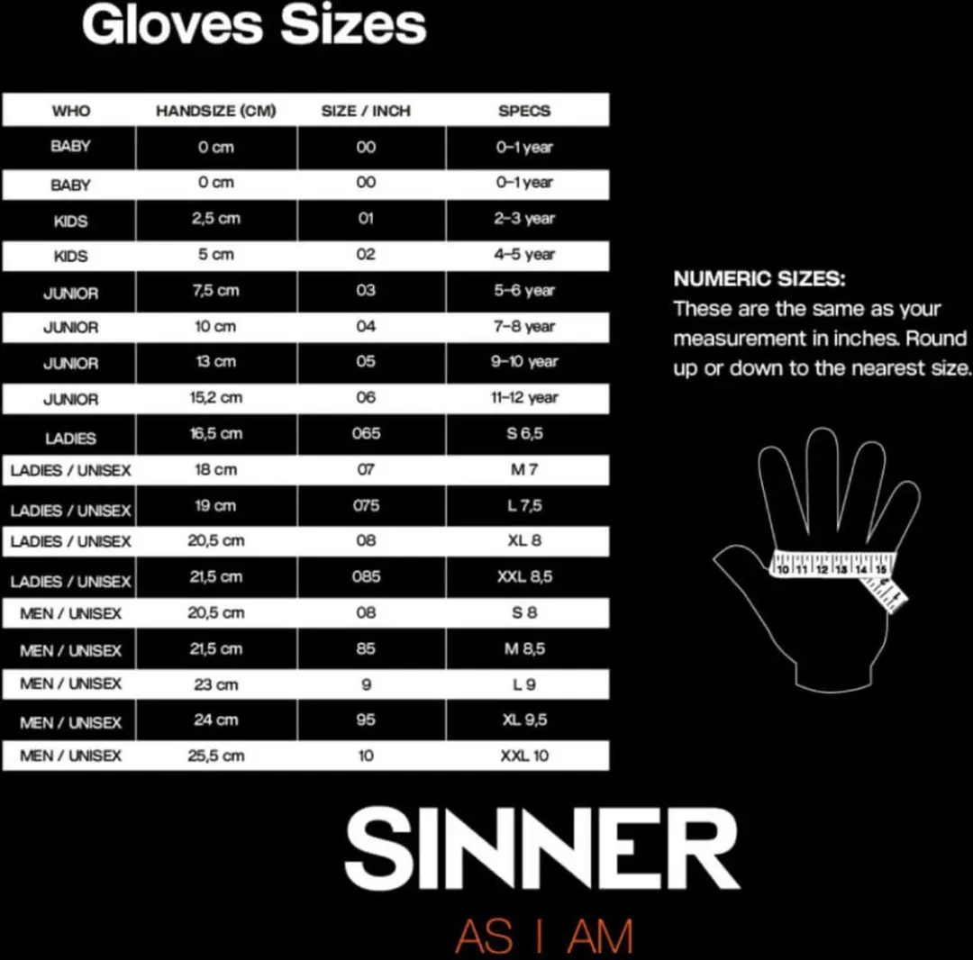 SINNER Mesa Handschoenen Wit - Maat S
