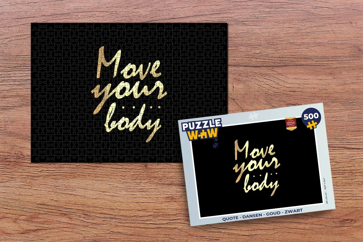 PuzzleWow Quote Dansen Legpuzzel 500 Stuks - Multicolor