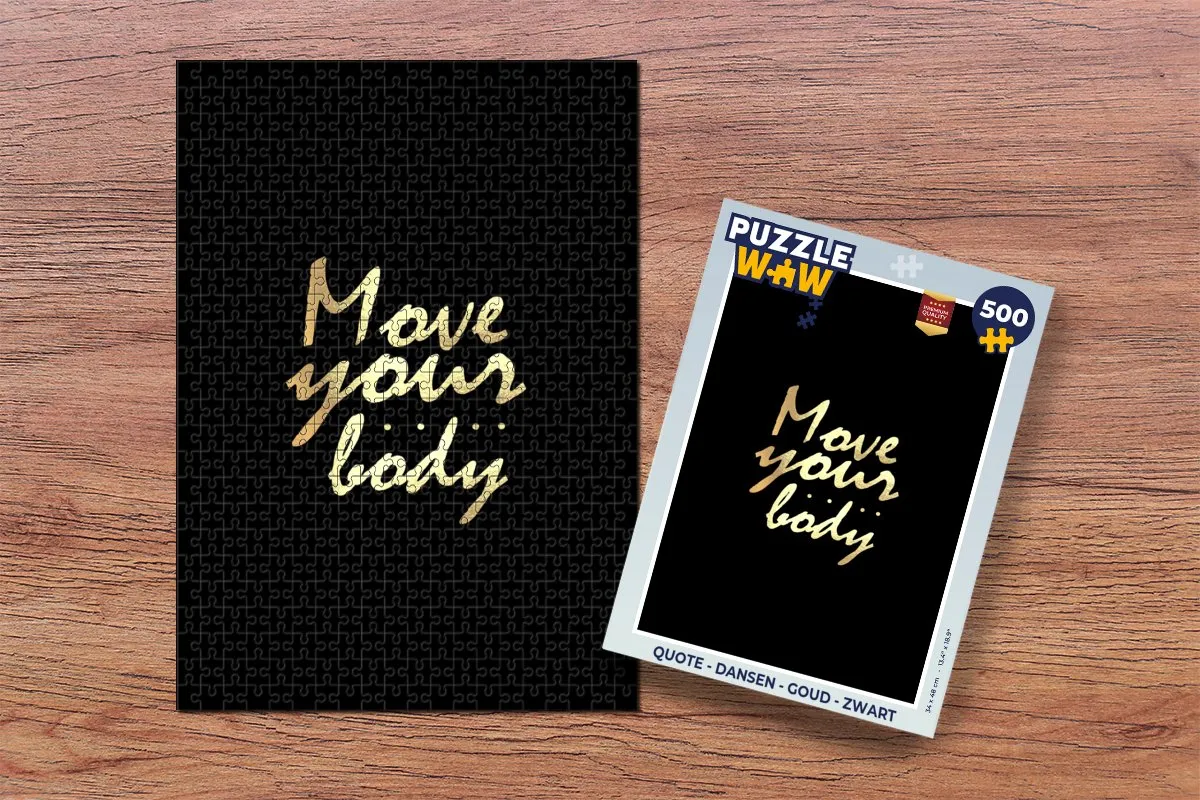 PuzzleWow Quote Dansen Legpuzzel 500 Stuks - Multicolor