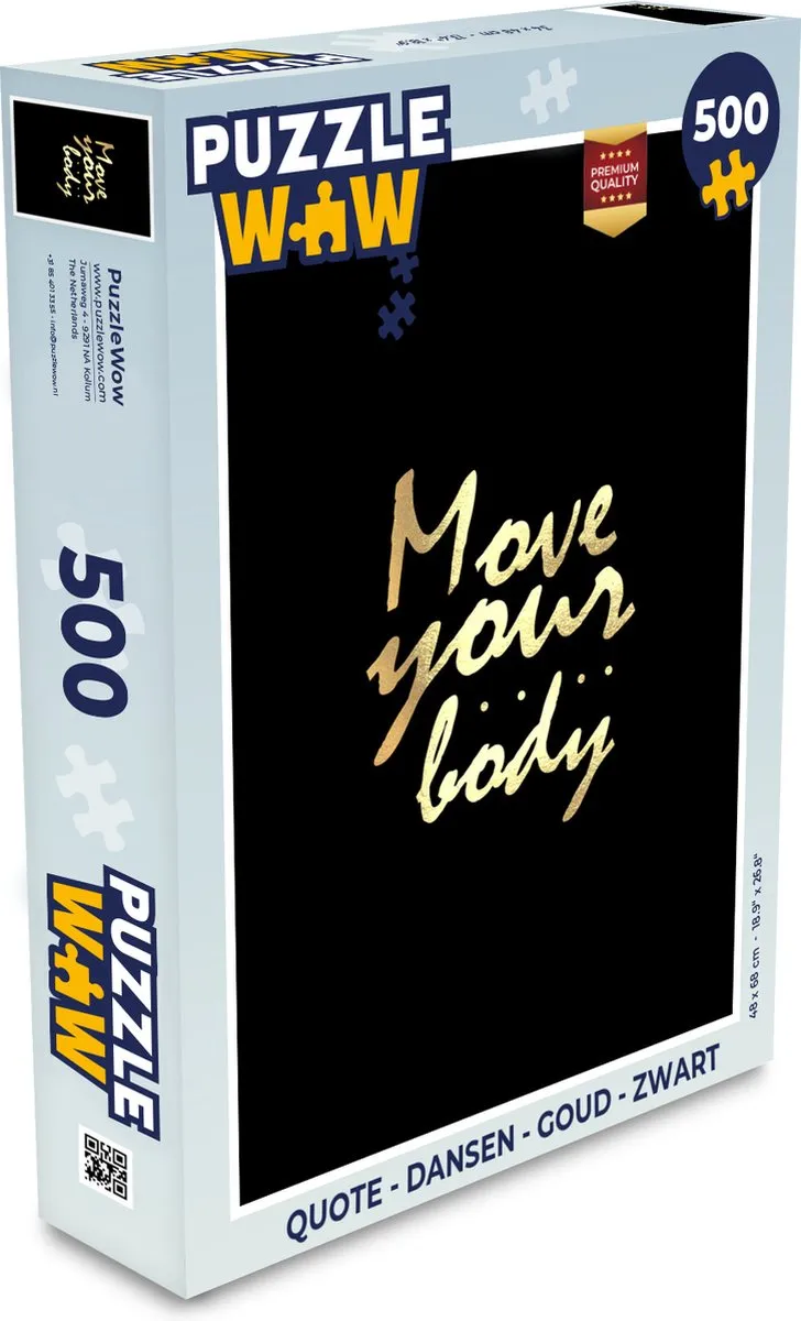PuzzleWow Quote Dansen Legpuzzel 500 Stuks - Multicolor