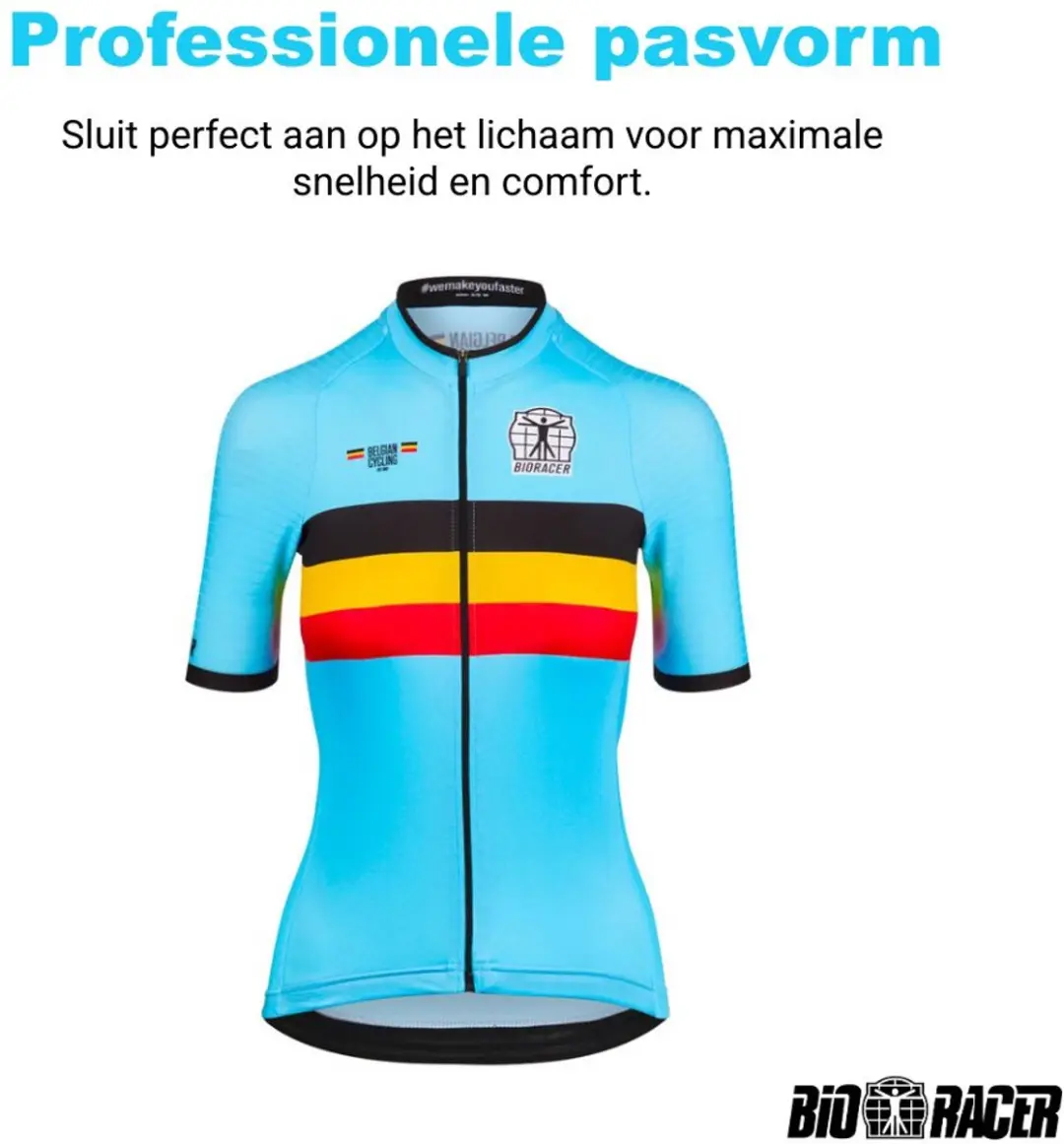 Bioracer Icon Classic Fietsshirt Dames - Blauw - XXL