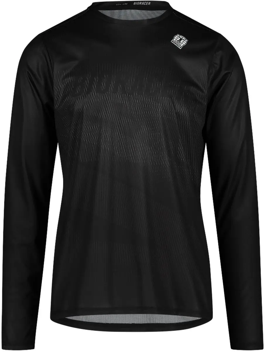 BIORACER Off Road Fietsshirt Heren Lange Mouwen Zwart