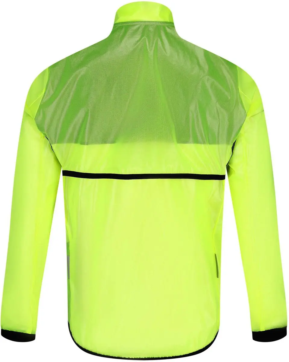 Bioracer Rainy Fietsjack - Winddicht & Waterdicht - Fluogeel - Maat S