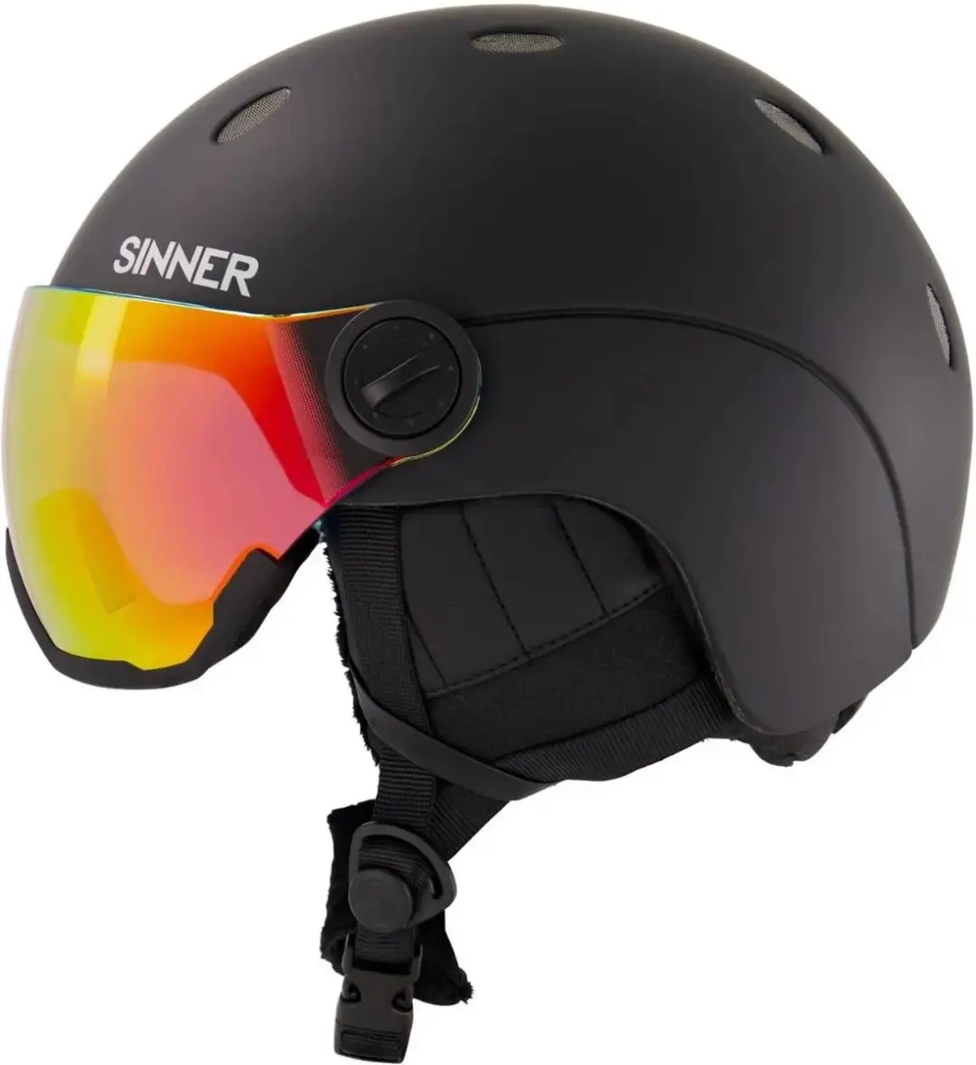 SINNER TITAN VISOR Skihelm - XL 63-64cm - Matte Zwart
