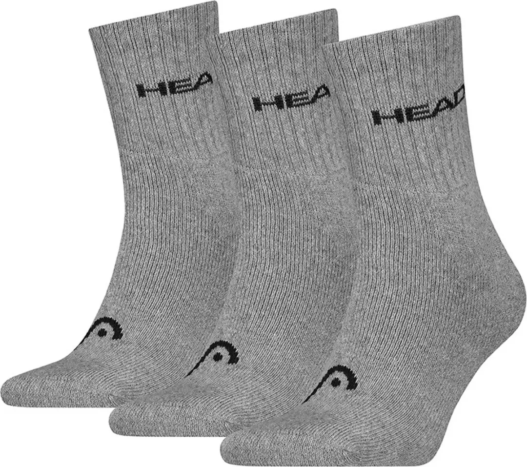 HEAD unisex 3P halfhoge sokken training grijs
