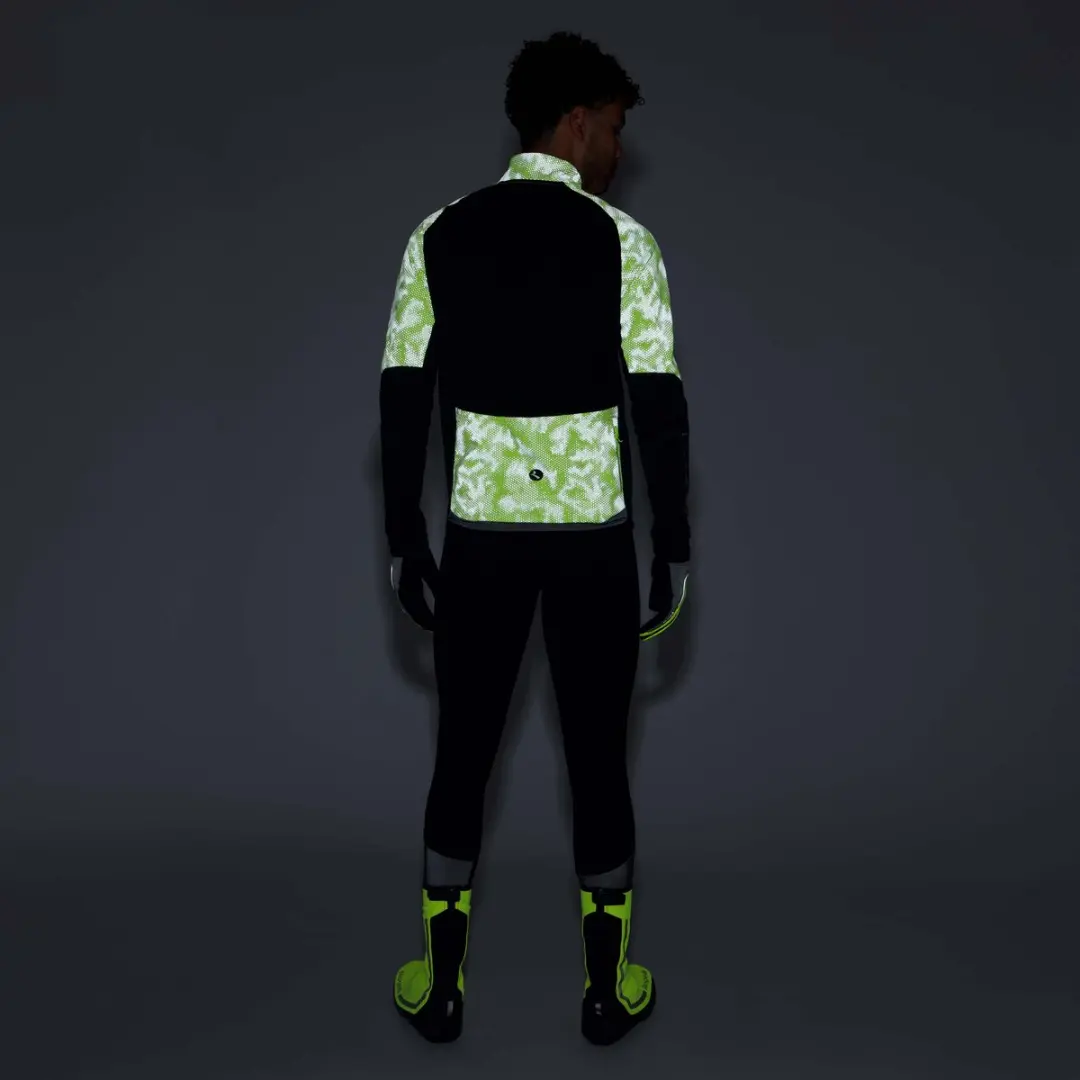 Rogelli HI VIS II Heren Hardloopjack - Zwart/Fluor - afbeelding 5 van 6
