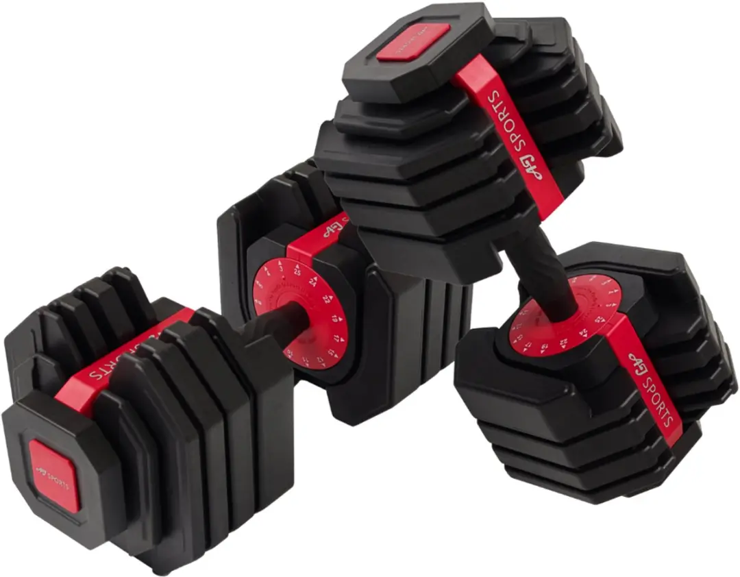 AJ-Sports Verstelbare Dumbells Rood
