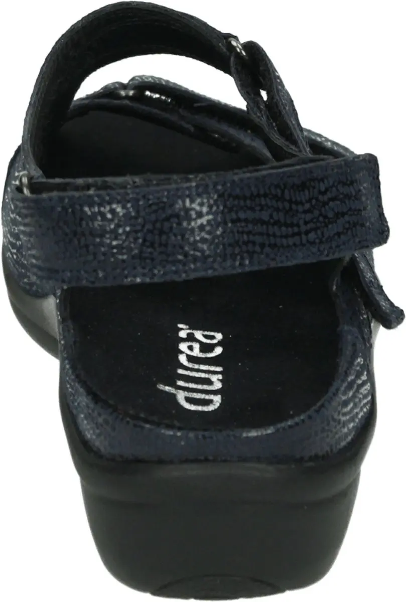 Durea 7258 H Platte Sandalen - Blauw - Maat 41