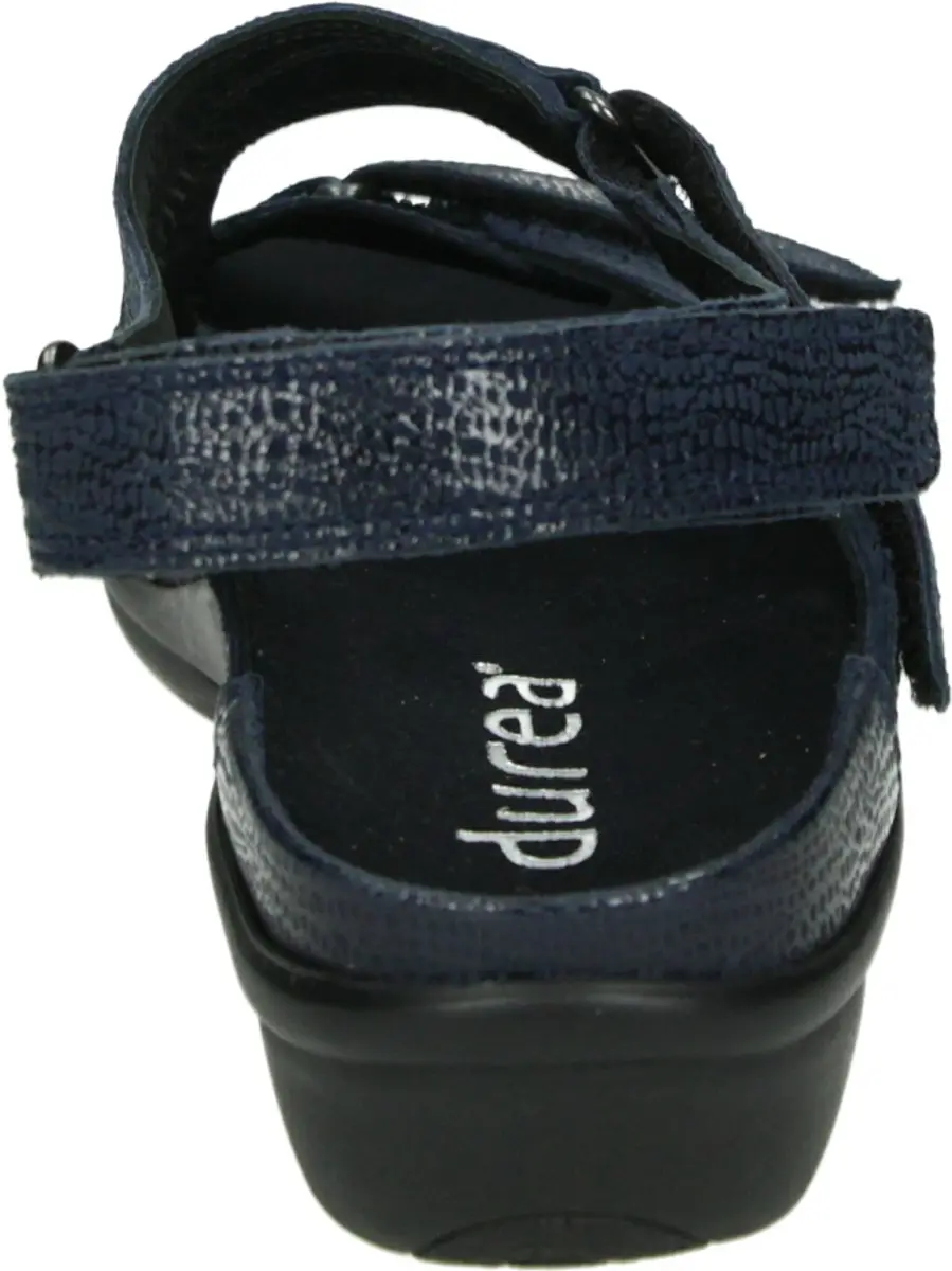 Durea 7258 H Platte Sandalen - Blauw - Maat 41