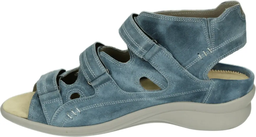 Durea 7272 H Platte Sandalen - Blauw 37