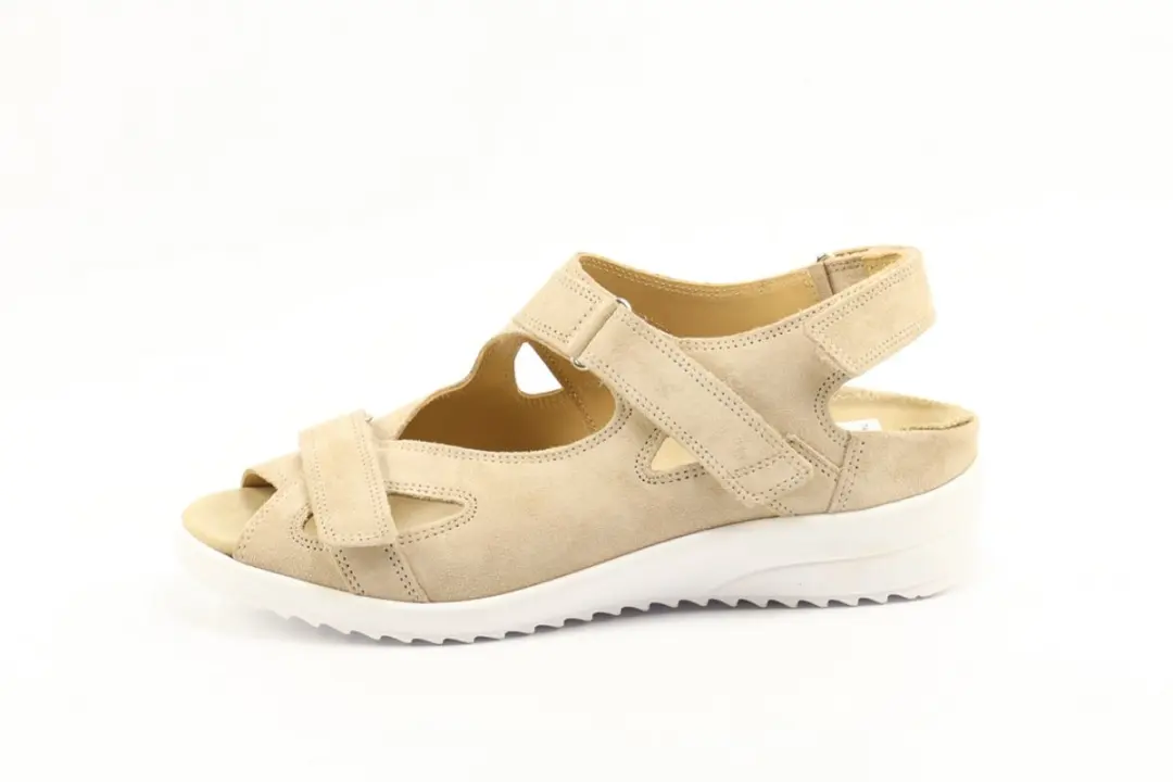 Durea 7419 G Platte Sandalen - Wit/beige