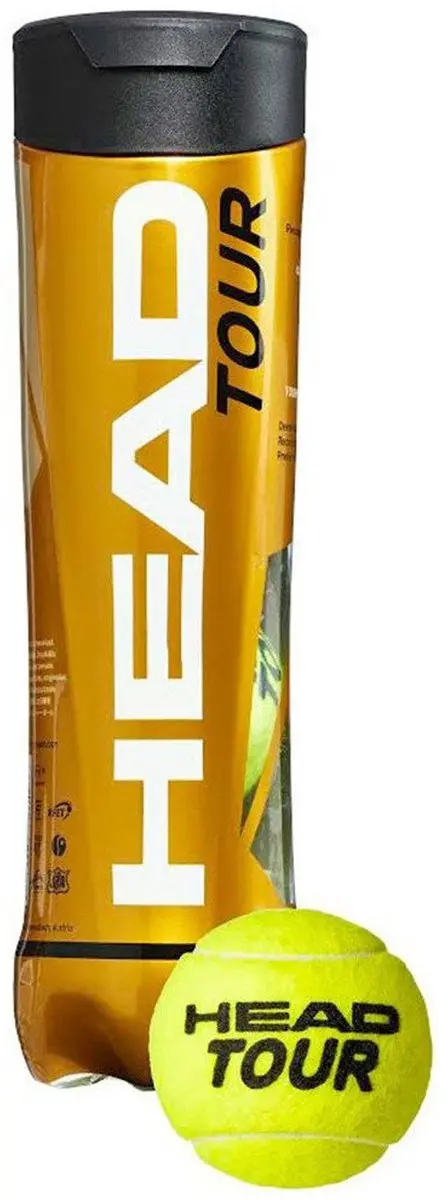 Head Tour Premium Tennisballen - 4 Stuks - Geel - afbeelding 5 van 5