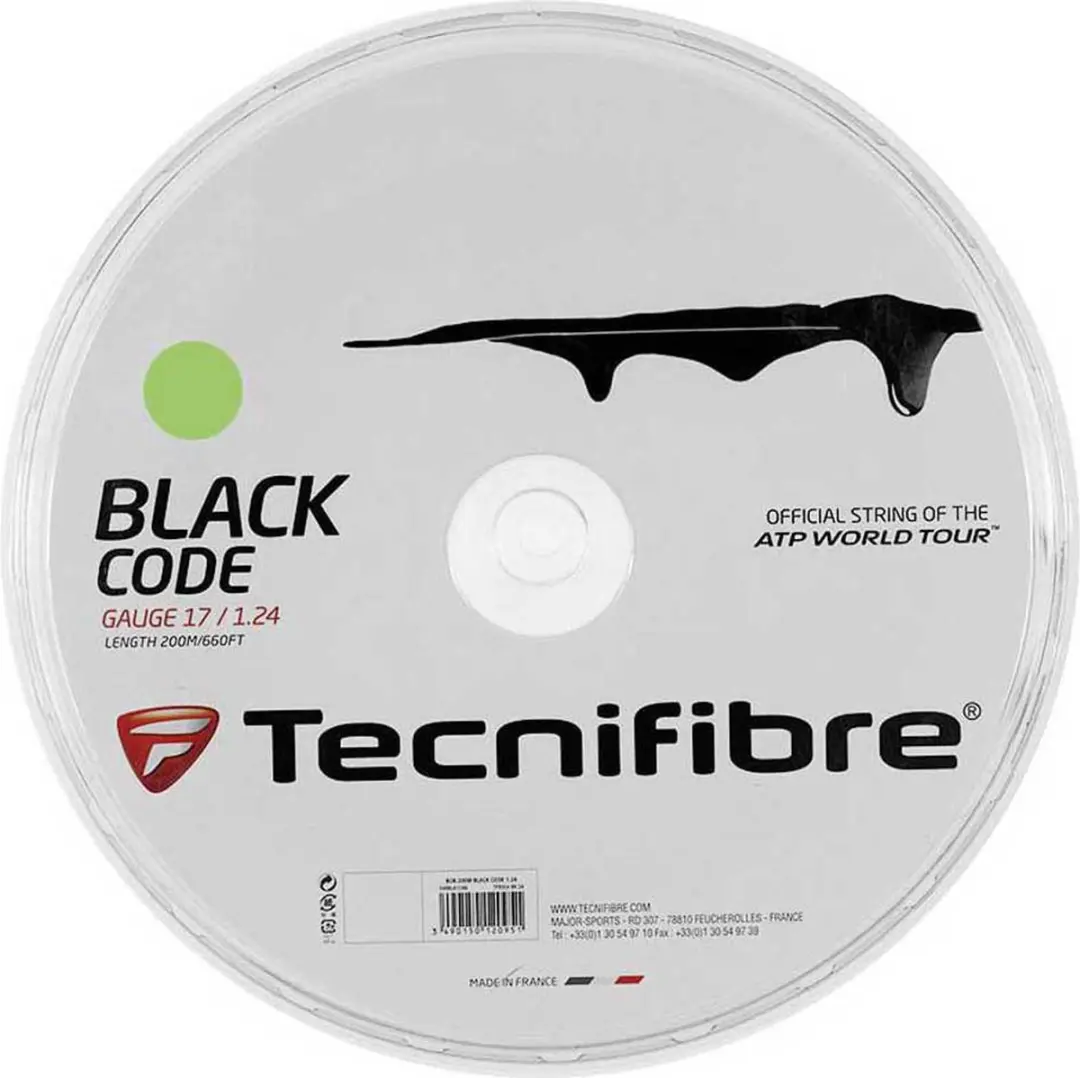 Tecnifibre Black Code 200 M Tennisracketsnaar Geel 1.28 mm