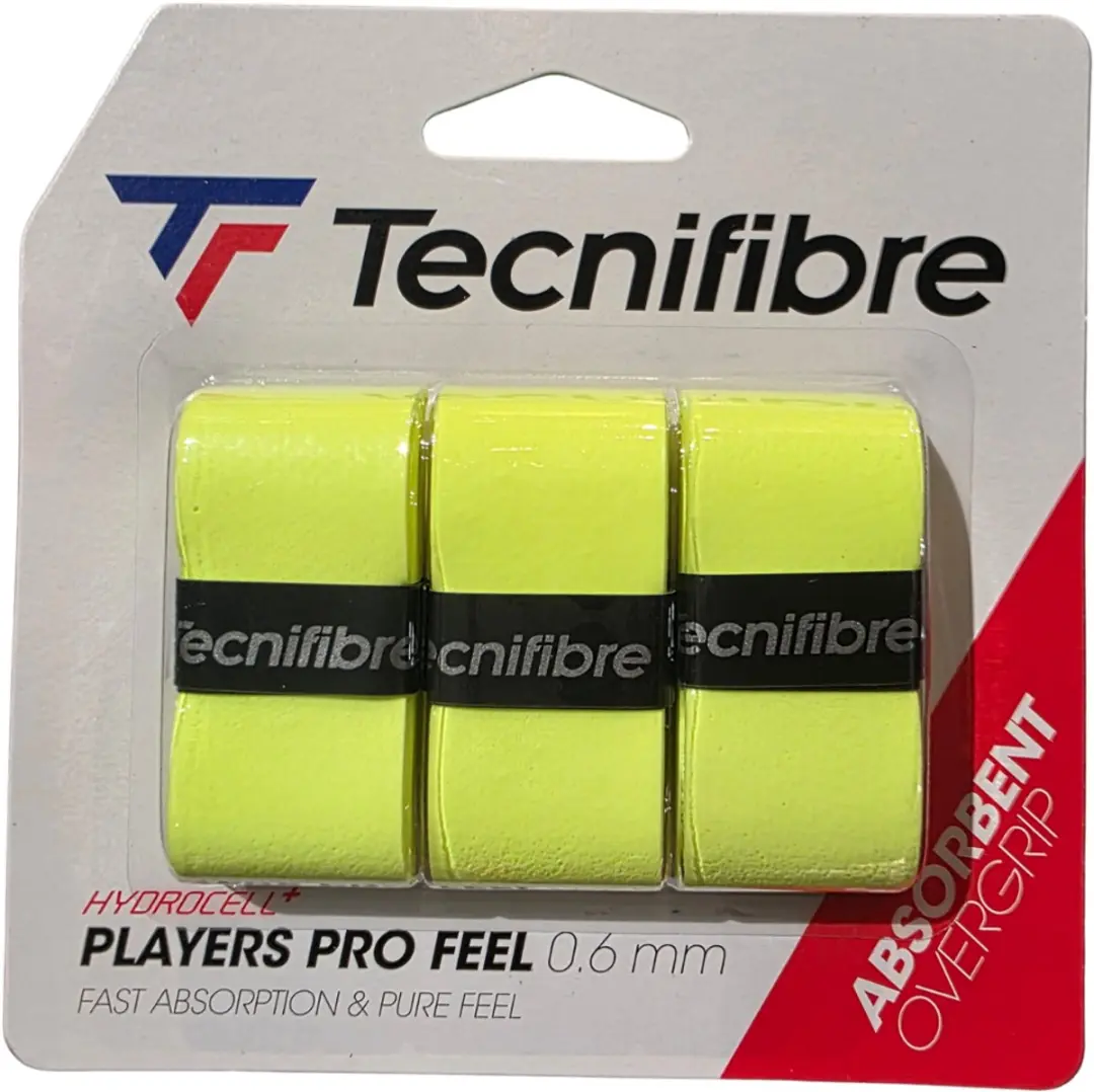 Tecnifibre Players Pro Feel Overgrip Wit Uitvoering : Lime
