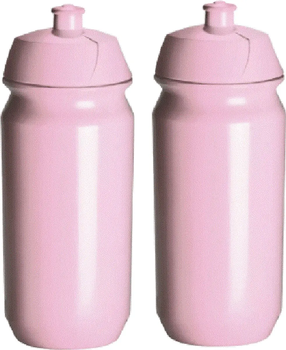 Drinkfles 2x 500 Drinkbussen Powder Pink Waterfles