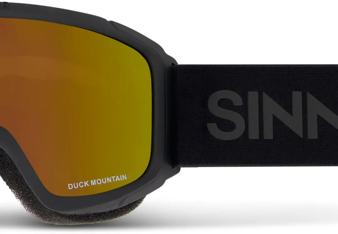 SINNER Duck Mountain Skibril - One Size - Matte Zwart - Oranje Lens
