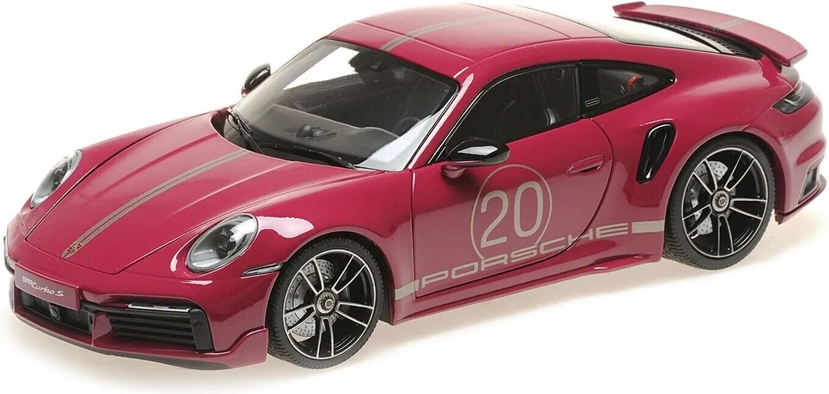 Porsche 911 (992) Turbo S Coupe 1:18 Minichamps - Blauw