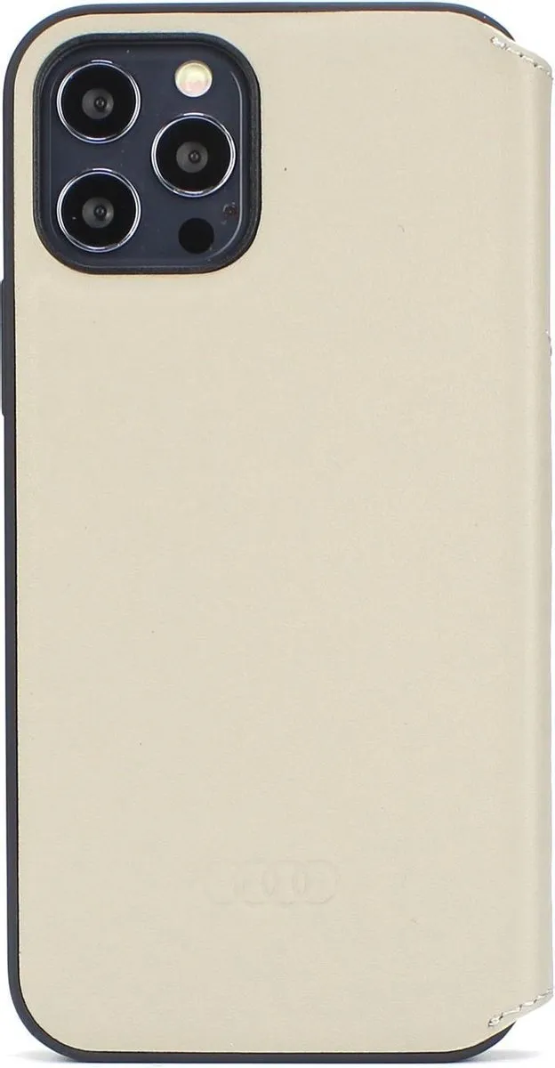 Audi Q8 Serie iPhone 12 Pro Max Hoesje - Beige - 2 Pasjes