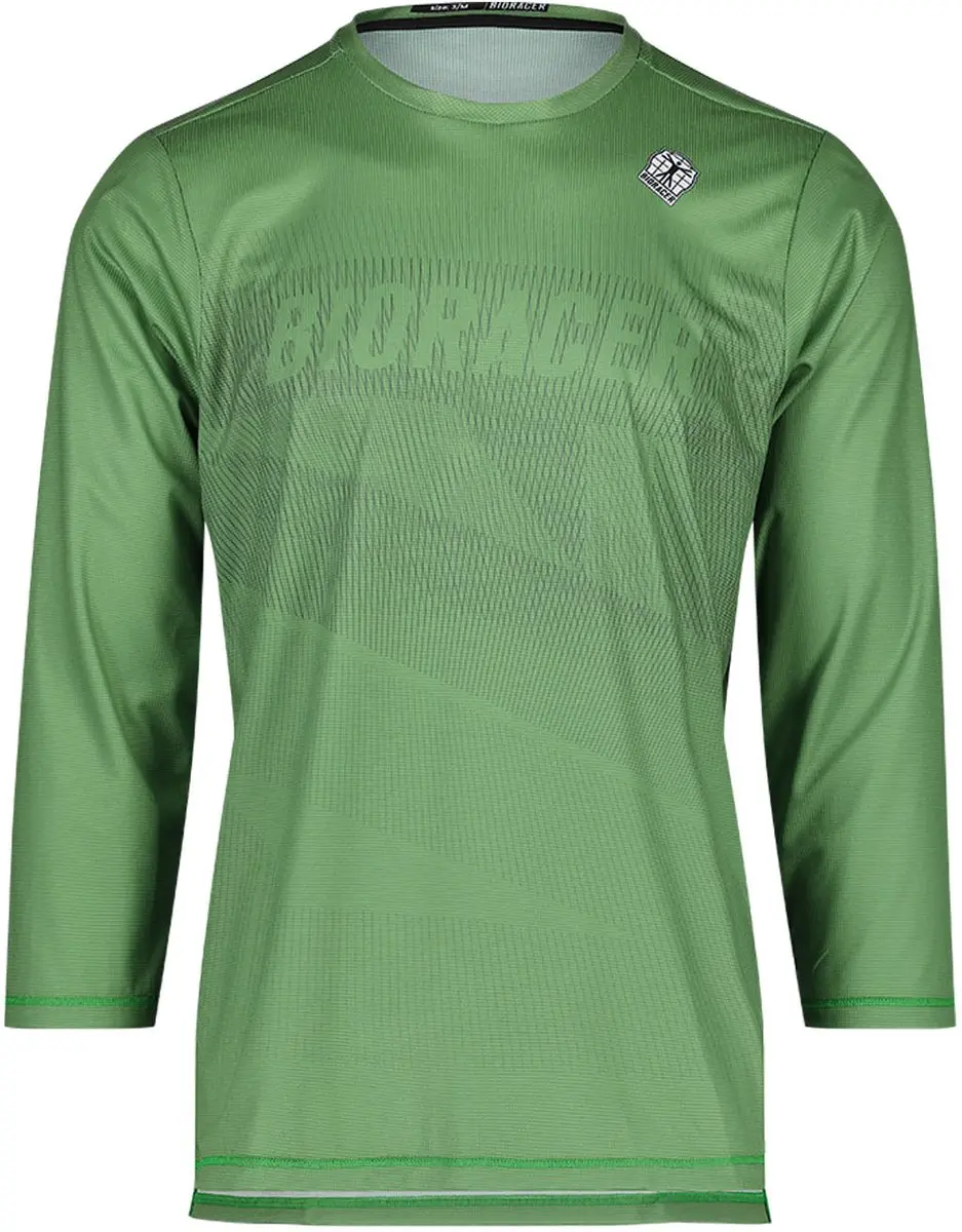 BIORACER Off Road Fietsshirt Heren Driekwart Mouwen Groen