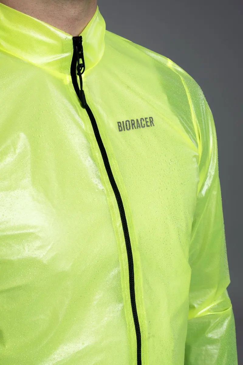 Bioracer Rainy Fietsjack - Winddicht & Waterdicht - Fluogeel - XL