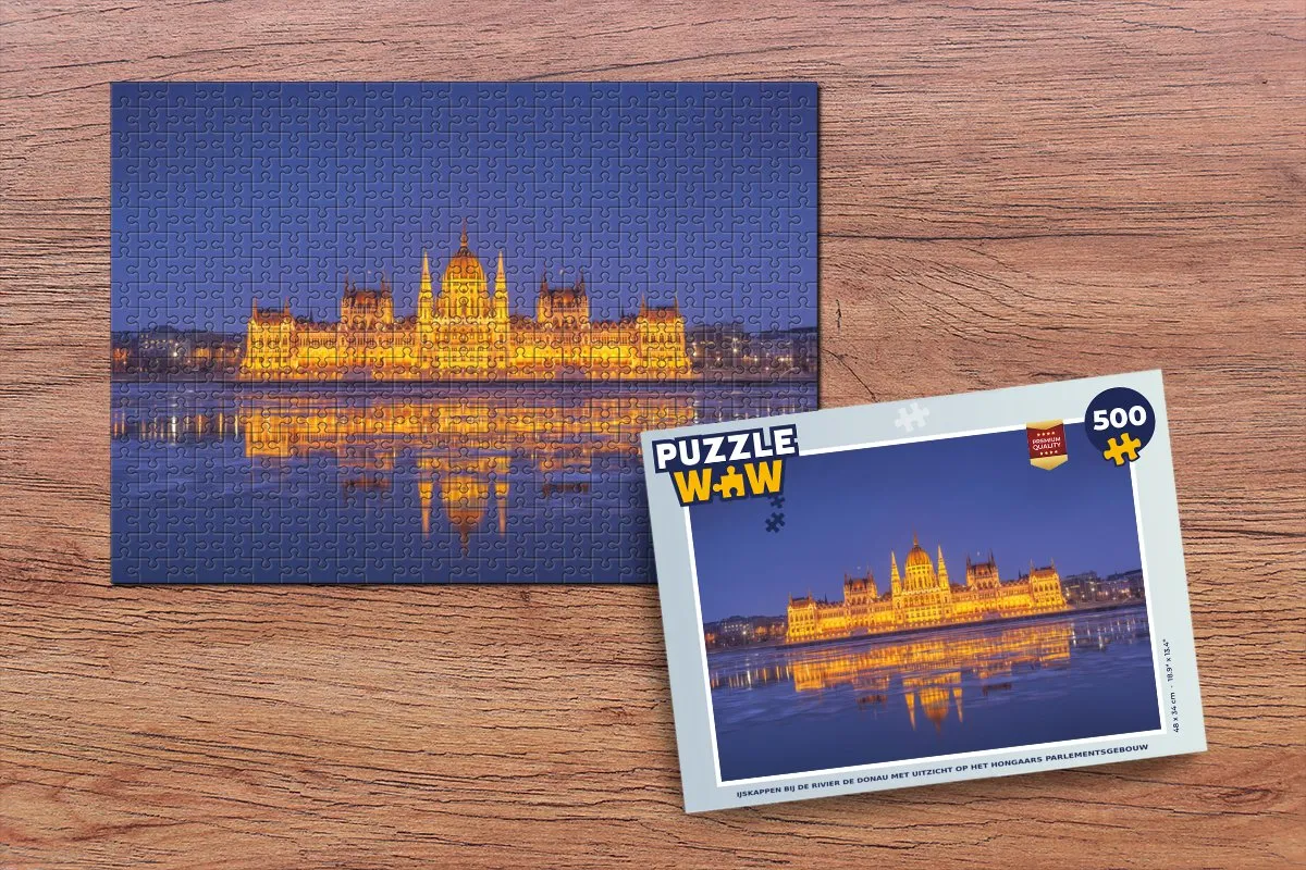 PuzzleWow IJskappen bij de Donau Legpuzzel 500 Stuks - Multicolor