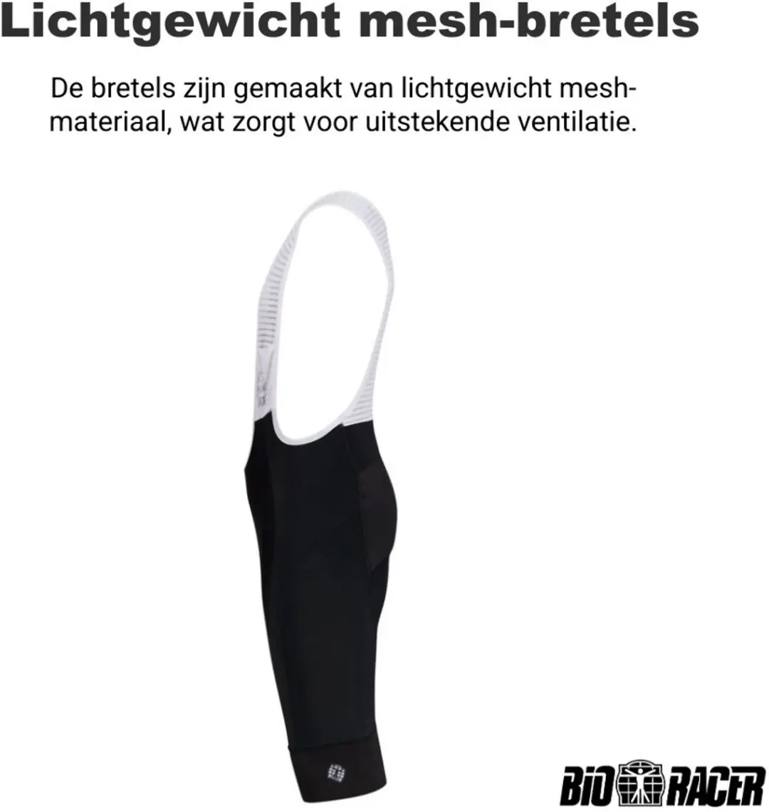 Bioracer Icon Fietsbroek Zomer Kinderen 128 - Zwart