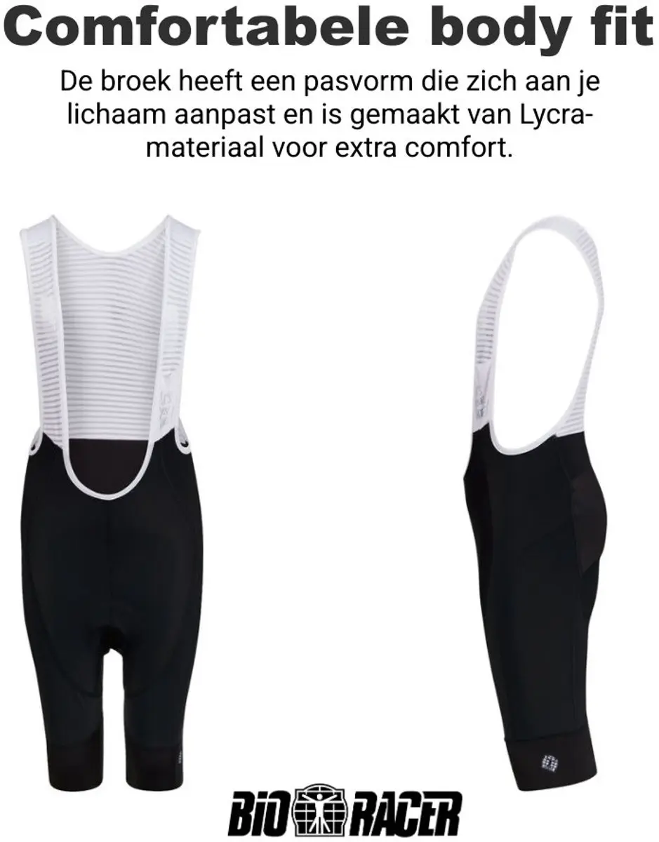Bioracer Icon Fietsbroek Zomer Kinderen 128 - Zwart