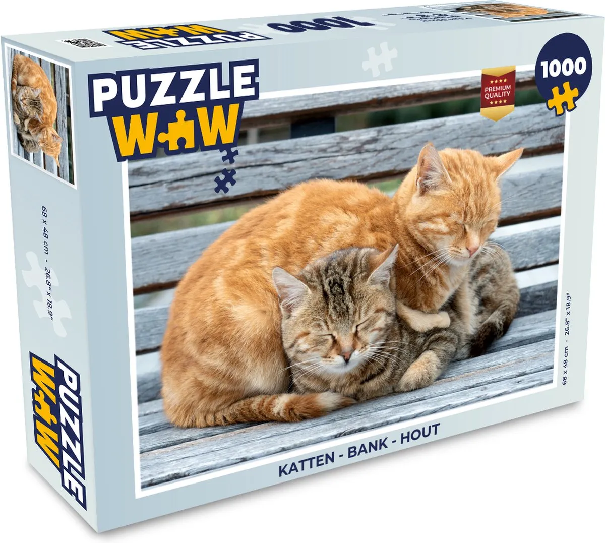 PuzzleWow Katten Bank Legpuzzel 1000 Stuks