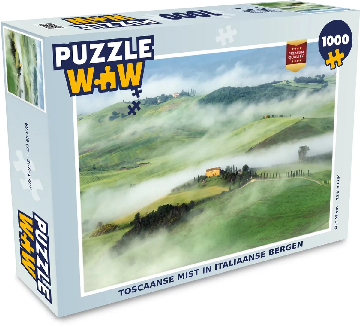 PuzzleWow Toscane Legpuzzel 1000 Stuks - Multicolor