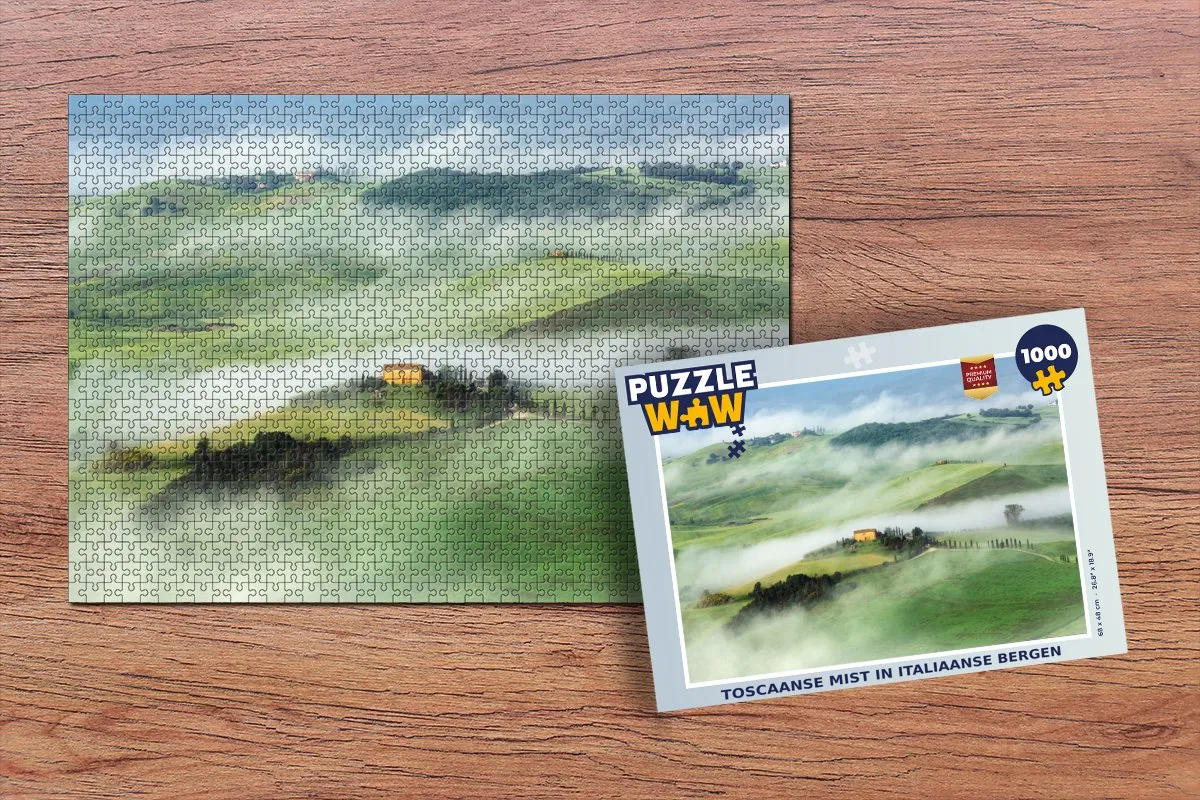PuzzleWow Toscane Legpuzzel 1000 Stuks - Multicolor