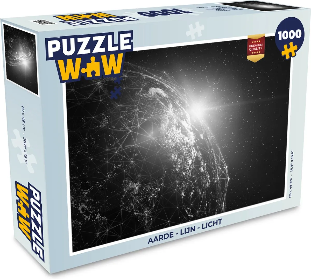 PuzzleWow Aarde Legpuzzel 1000 Stuks - Multicolor