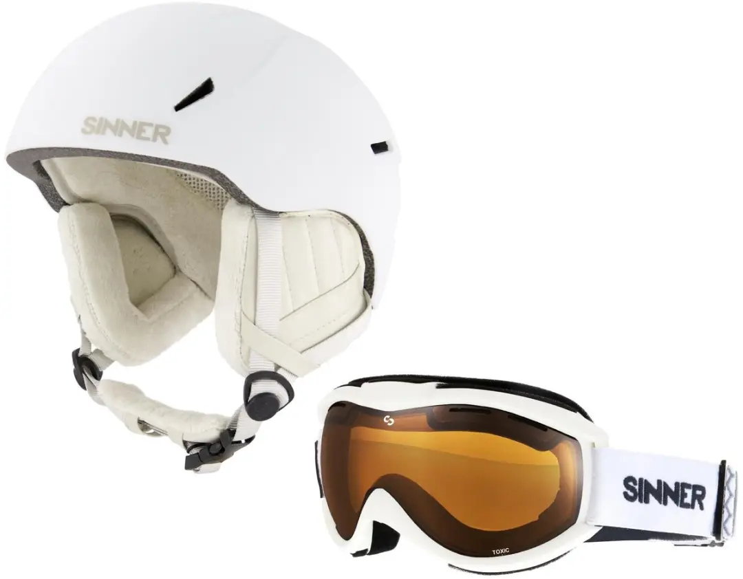 SINNER Combi-Pack (Skihelm Crest+ Goggle Toxic) Unisex