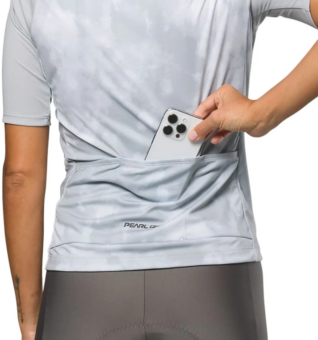 Pearl Izumi Dames Attack Fietsshirt Korte Mouwen - M - Grijs/Multikleur