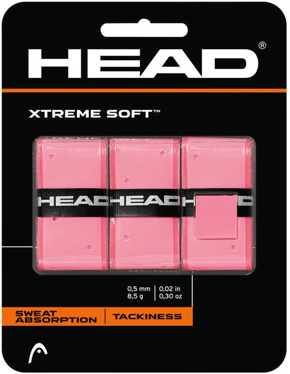 Head Xtreme Soft Tennis Padel Overgrip - 3 Stuks - Zwart