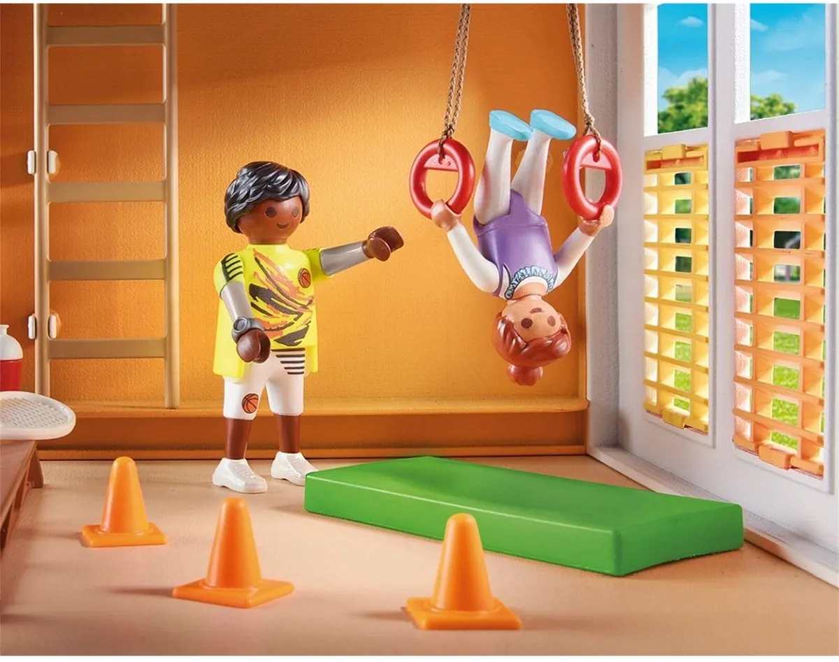 Playmobil 3-delige Set Grote School & Sportschool & Klimaatwetenschap - Multicolor