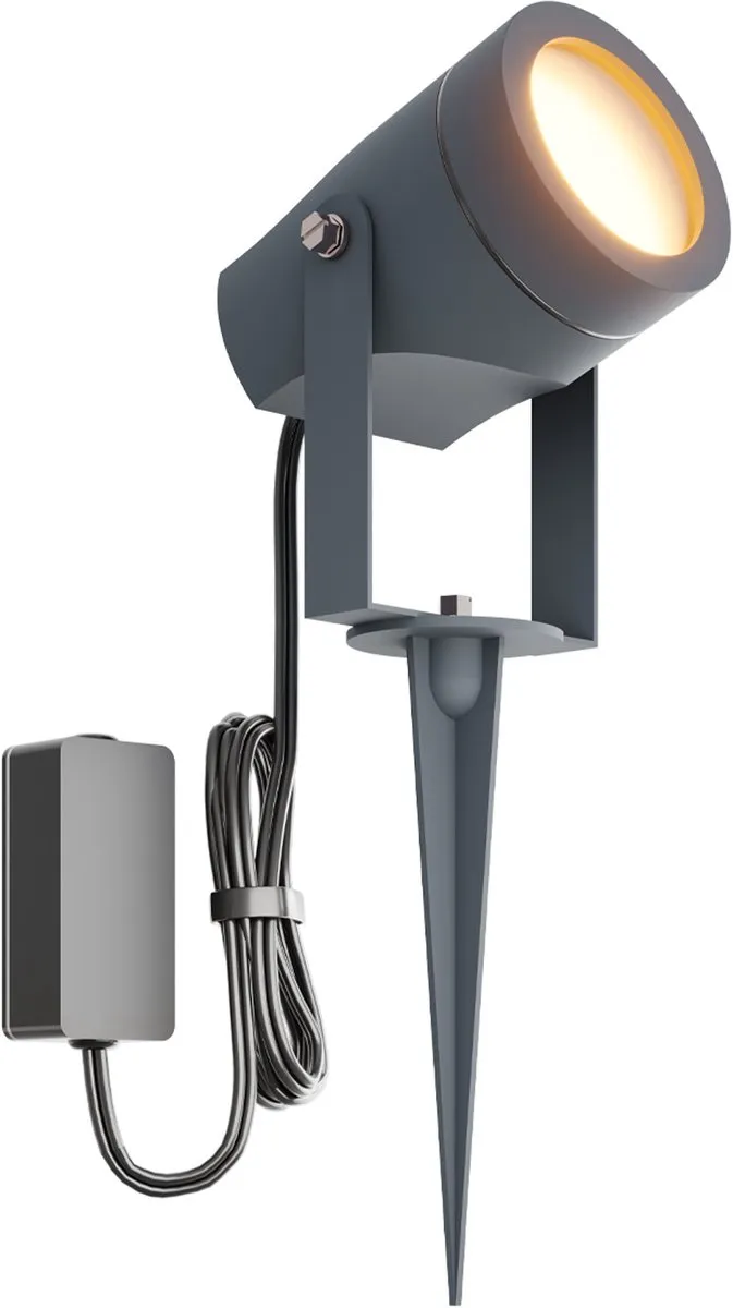 LEDVION LED Prikspots Antraciet IP44 1W 3000K