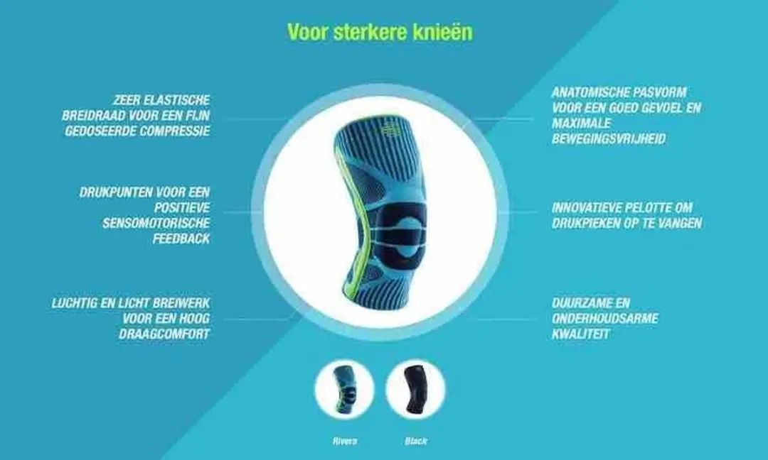 Bauerfeind Sports Kniebrace S - Zwart
