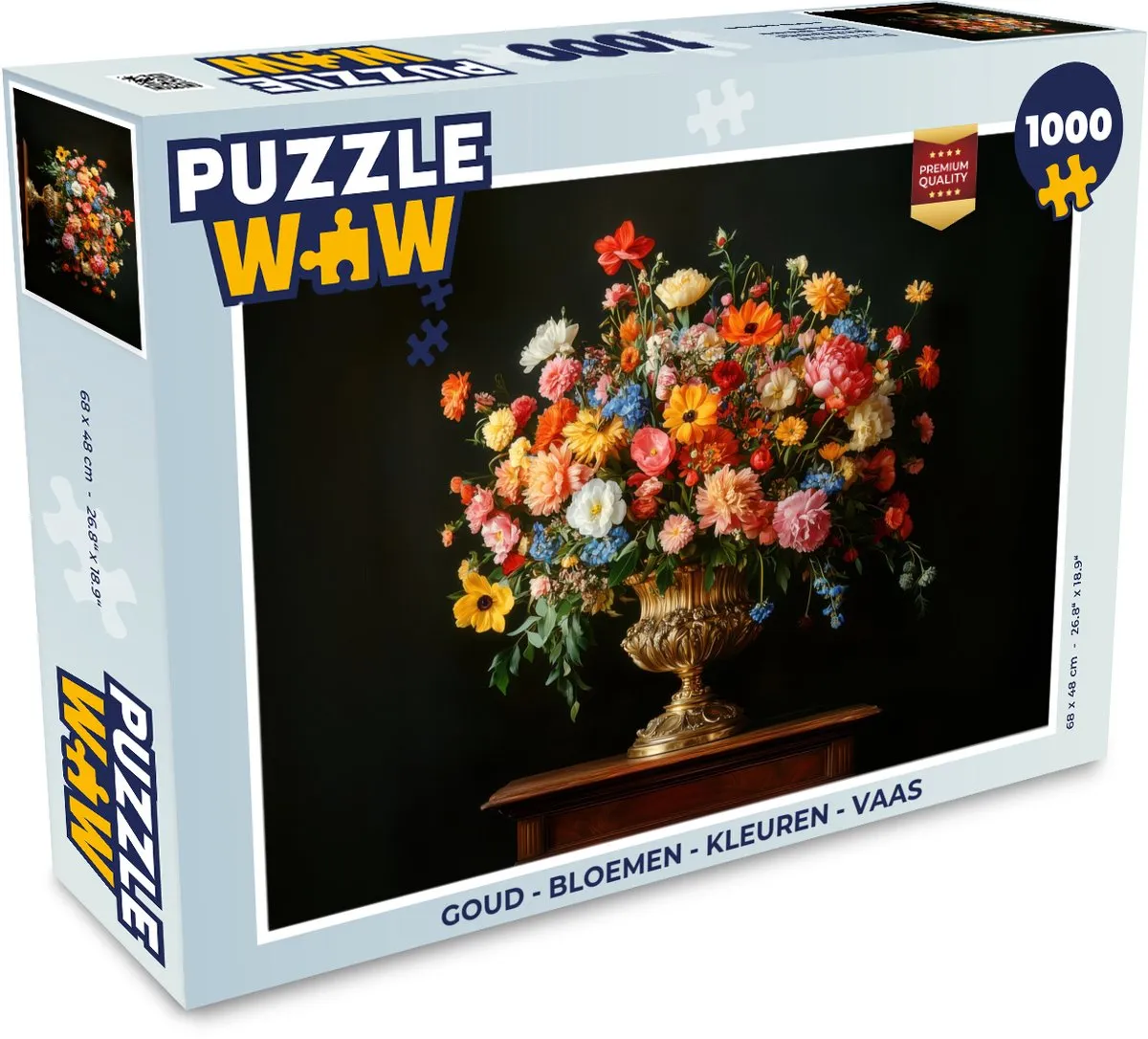 PuzzleWow Legpuzzel 1000 Stuks Bloemen - Vaas - MPN 8721169388922