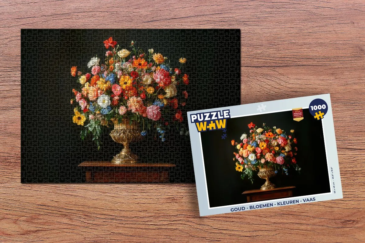 PuzzleWow Legpuzzel 1000 Stuks Bloemen - Vaas - MPN 8721169388922