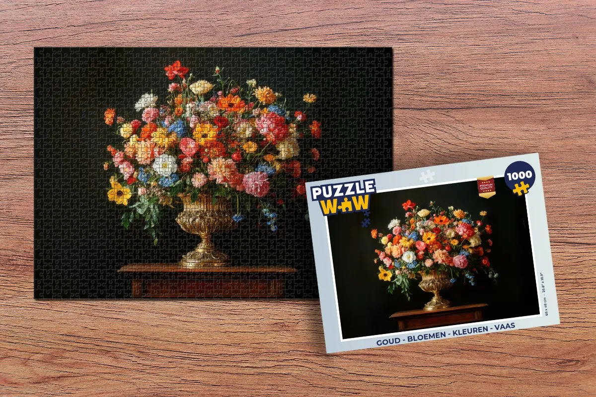 PuzzleWow Legpuzzel 1000 Stuks Bloemen - Vaas - MPN 8721169388922