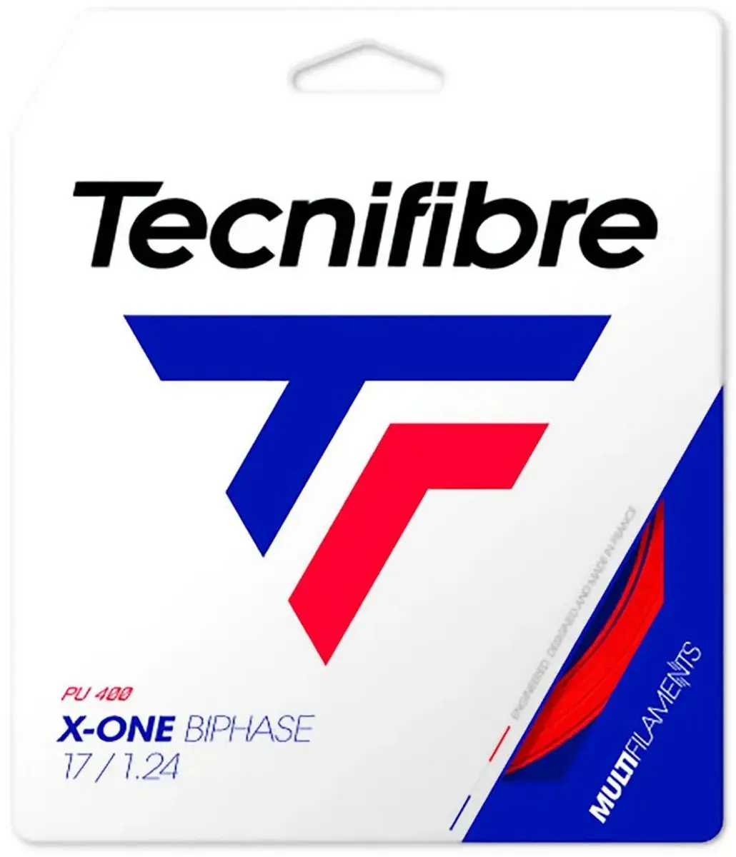 Tecnifibre X-One Biphase Tennissnaar PU 400 - Rood - 12m