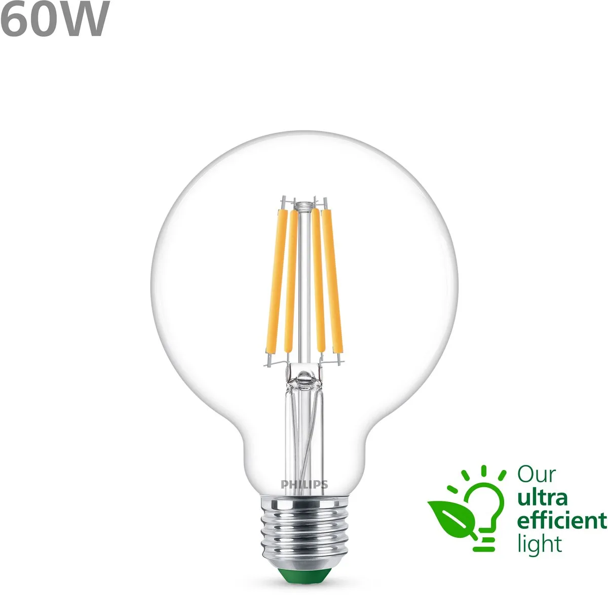 Philips Ultra Efficient LED Globe 4W E27 Warmwit - Ø95cm