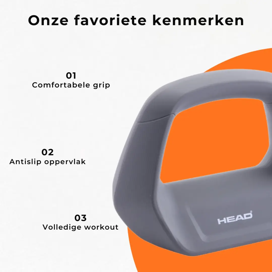 Head Kettlebell 2,5kg - Grijs