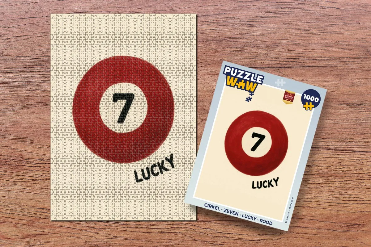 PuzzleWow Cirkel Zeven Legpuzzel 1000 Stuks - Rood