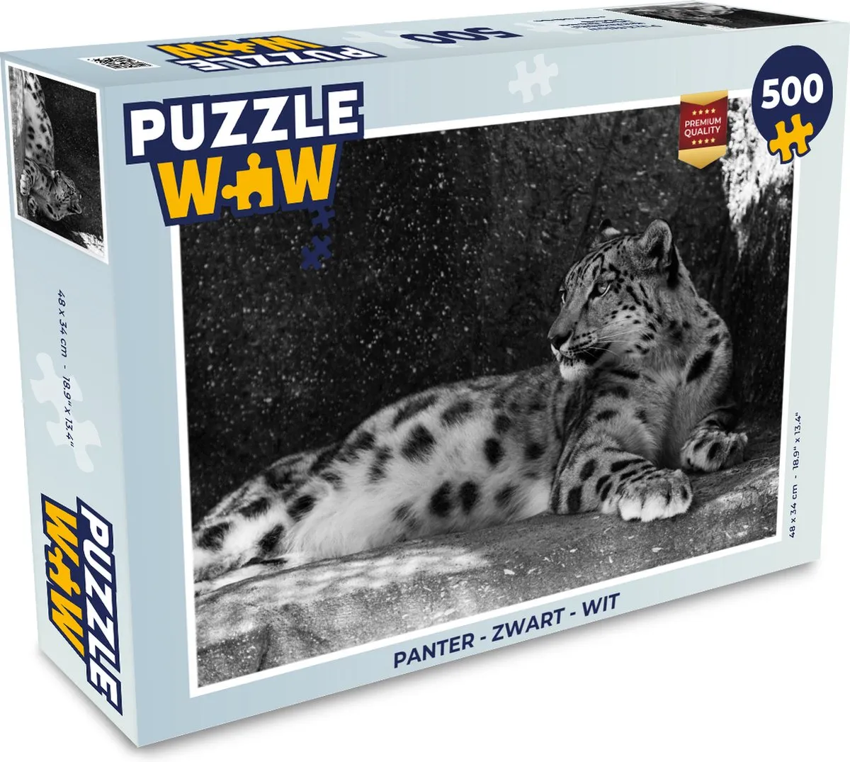 PuzzleWow Panter Legpuzzel 500 Stuks - Multicolor