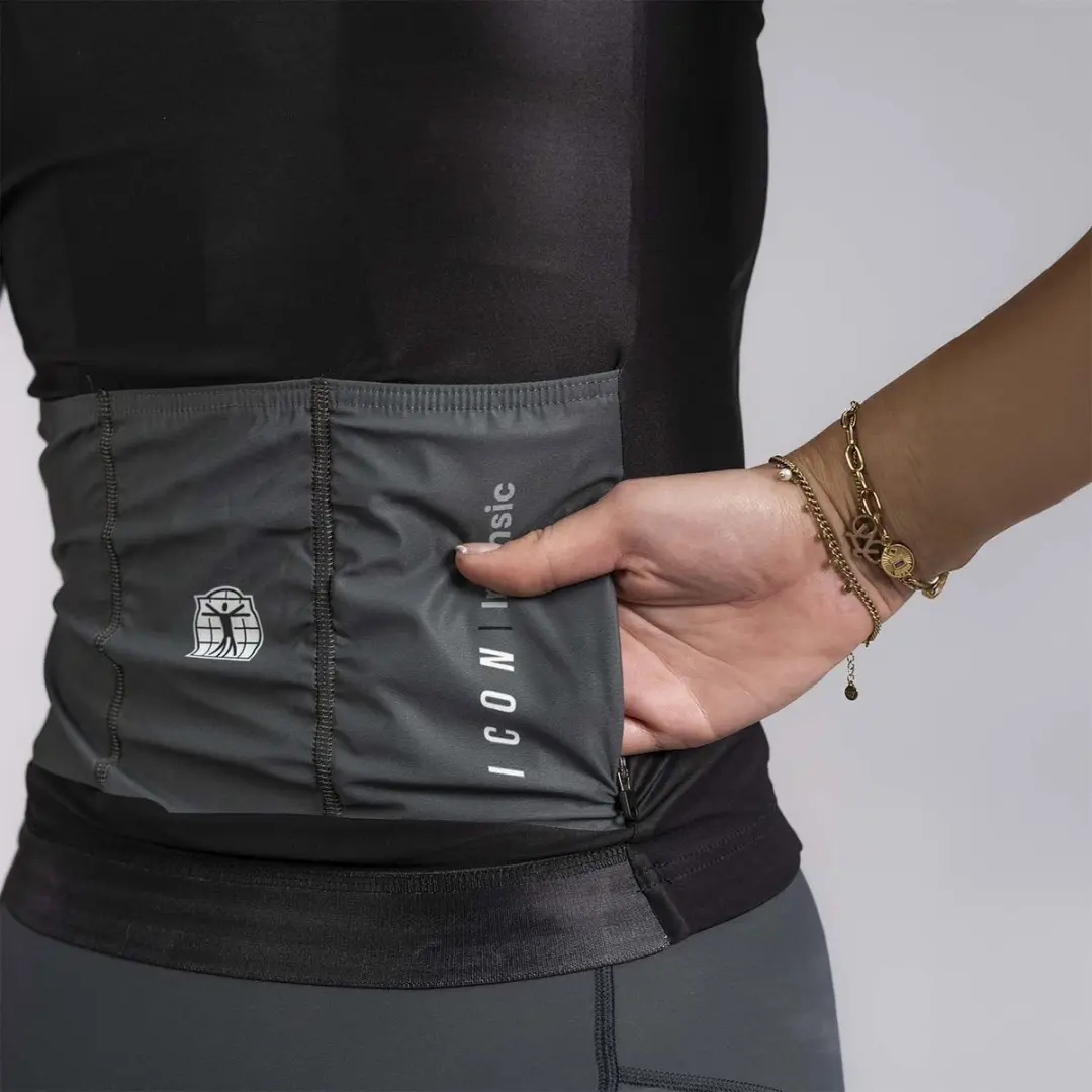Bioracer Icon Fietsshirt Dames - Zwart Antraciet - Maat S