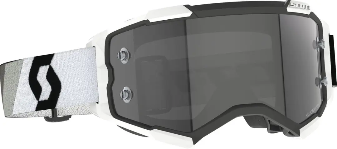 Scott Fury LS Goggles Zwart/Wit met Fotochromatisch Glas