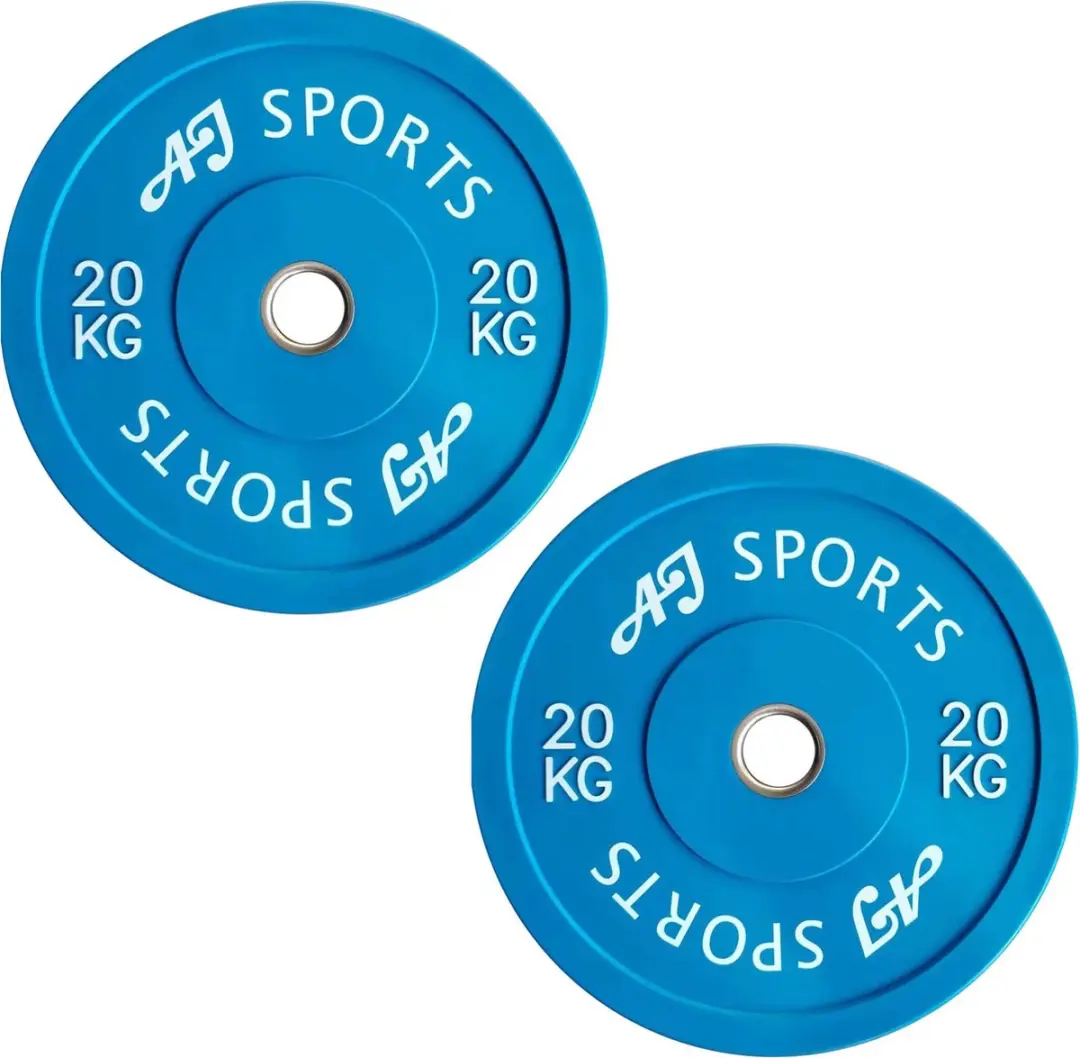 AJ-Sports Olympische Halterschijven Rubber 20 kg 2 stuks